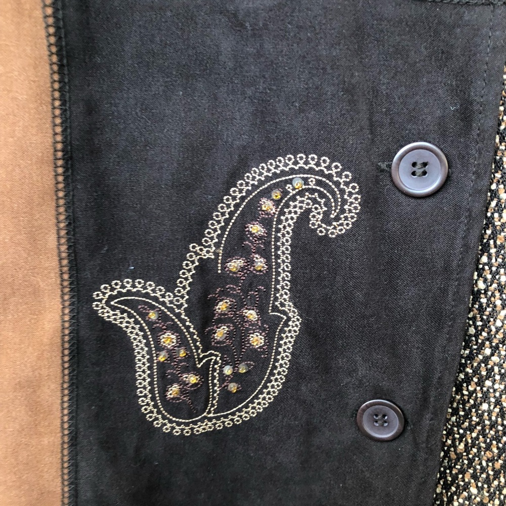 Notations Patchwork Boho Luxe Jacket | Embroidere… - image 4